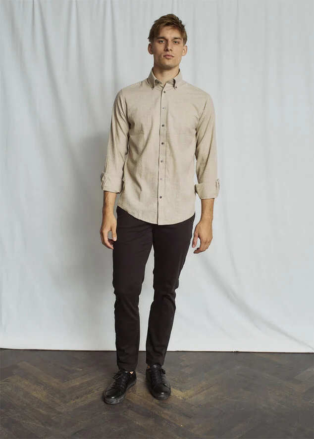 Bruun & Stengade BS Muriel Casual Modern Fit Shirt Sand