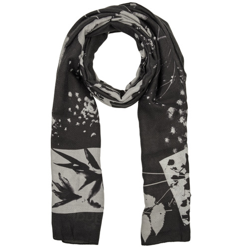 Desigual - FLORAL BW RECTANGLE - Noir / Blanc