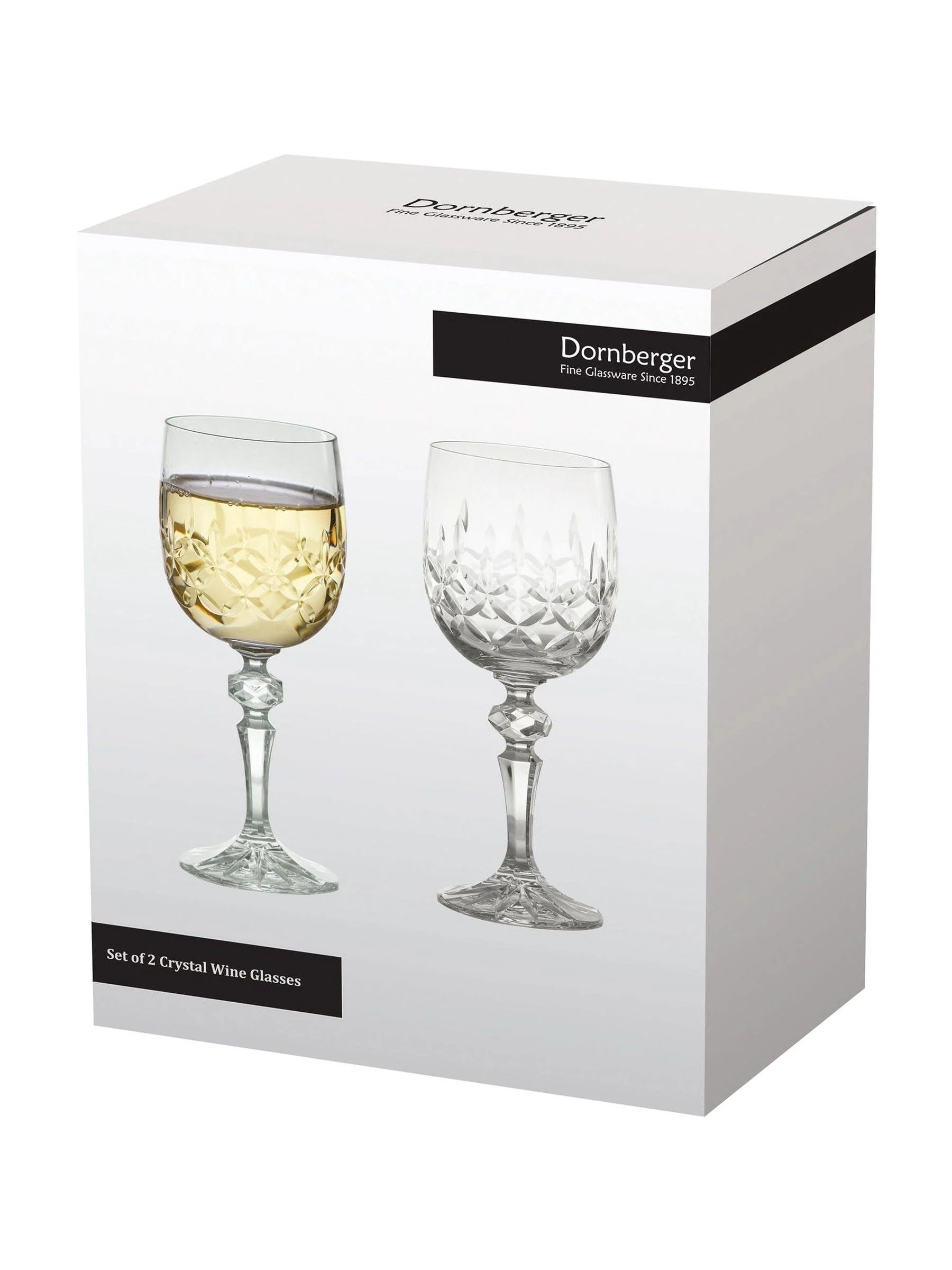 The DRH Collection Set of 2 Dorchester Fully Wine Glasses Cut