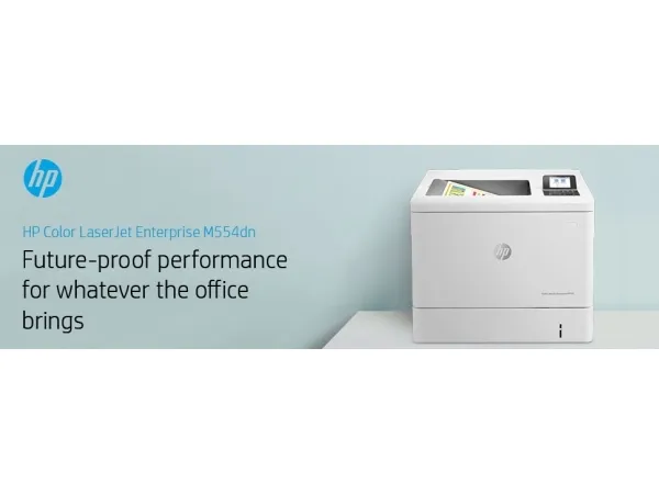 HP LaserJet Enterprise M554dn - Printer - farve - Duplex - laser - A4/Legal - 1200 x 1200 dpi - op til 33 spm (mono) / op til 33 spm (farve) - kapacitet: 650 ark - USB 2.0, Gigabit LAN, USB 2.0 vært