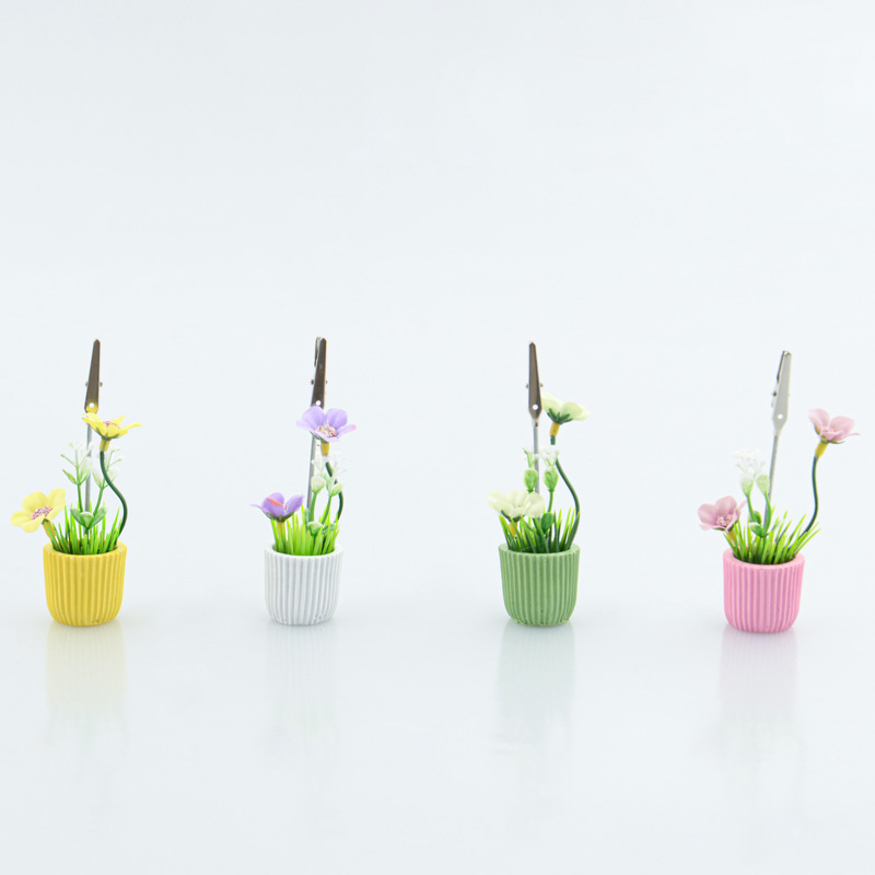 Porte nom pot de fleurs