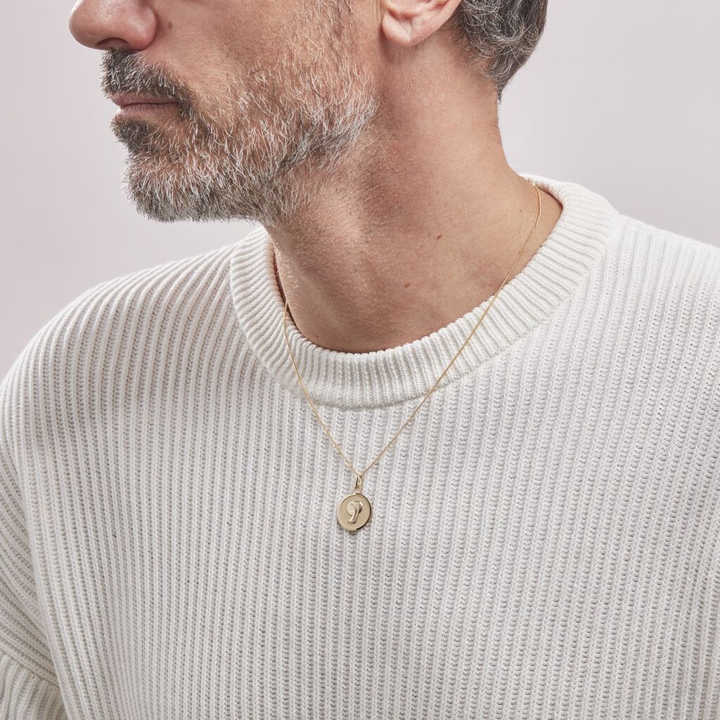 Pendentif Vierge Rond Or Jaune