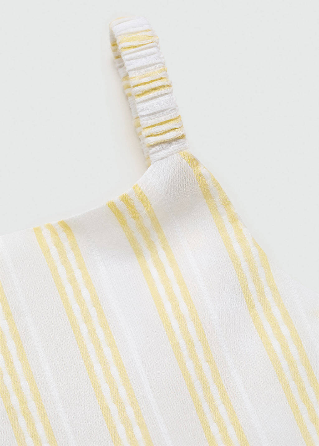 Mango Kids gestreepte jurk geel/wit