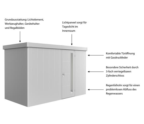 Biohort Gerätehaus Neo 1D, ca. B348/H222/T180