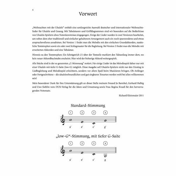 Edition Dux Weihnachten mit der Ukulele