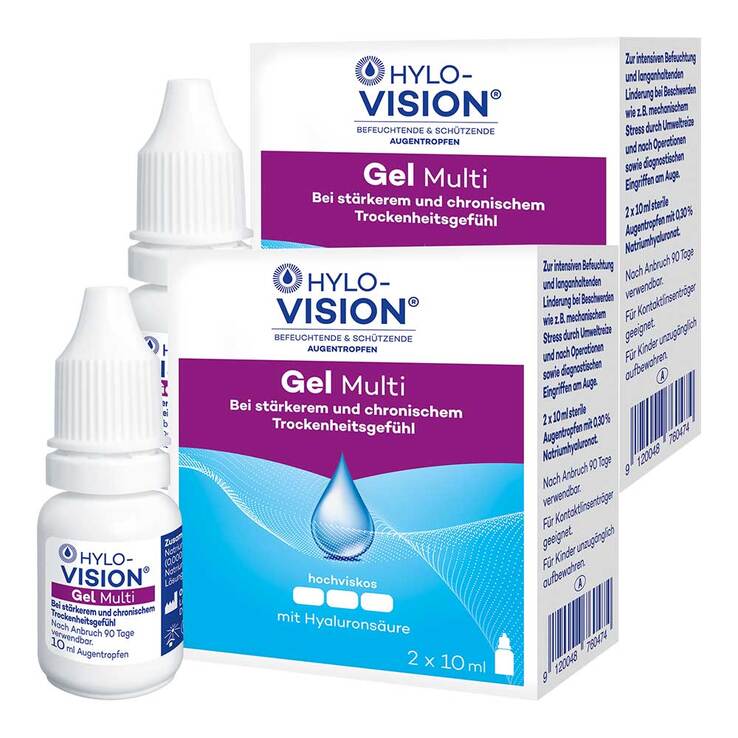 Hylo-Vision Gel Multi Augentropfen, 2x20 ml