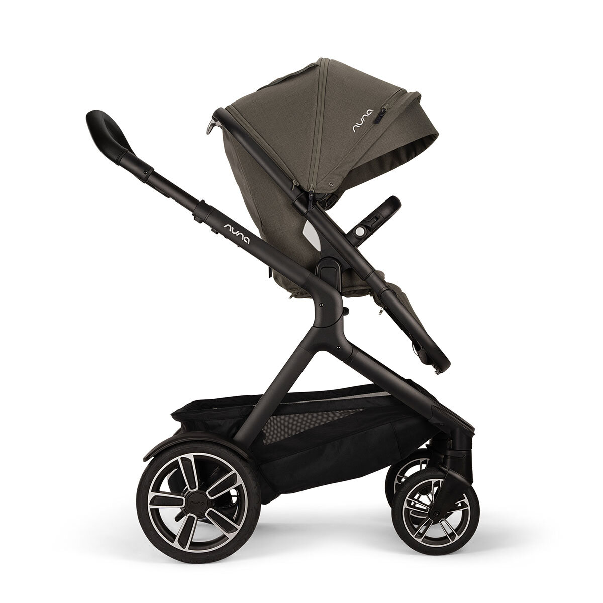 Nuna Nuna DEMI™ next Kinderwagen Granite 3in1 Set inkl. faltbare Babywanne und Babyschale Pipa Next i-Size Caviar/Handle Chocolate Kollektion 2024