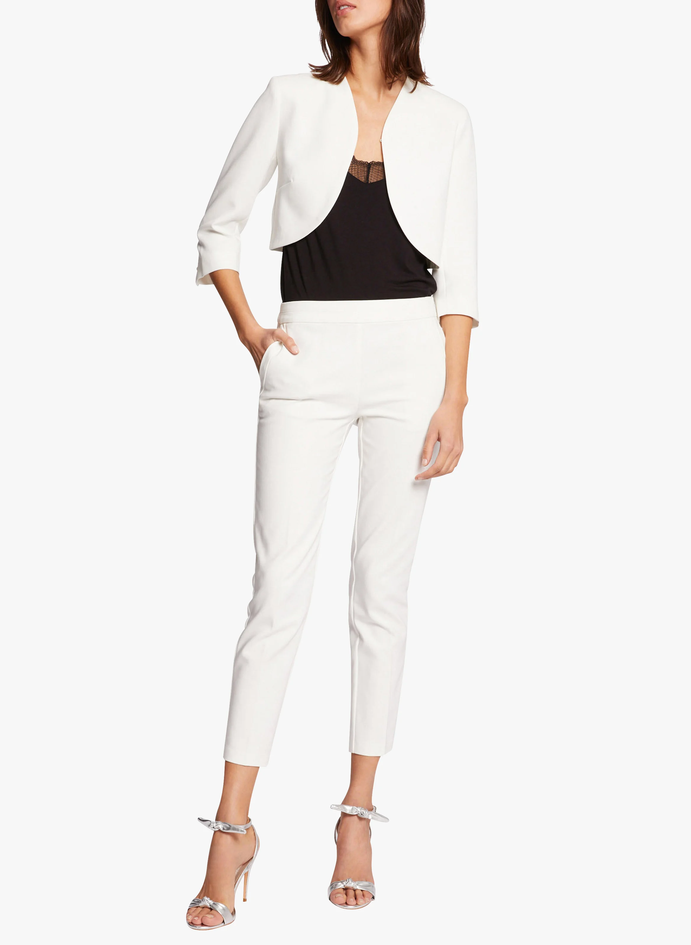 VELEO.F - Veste boléro droite| Blanc