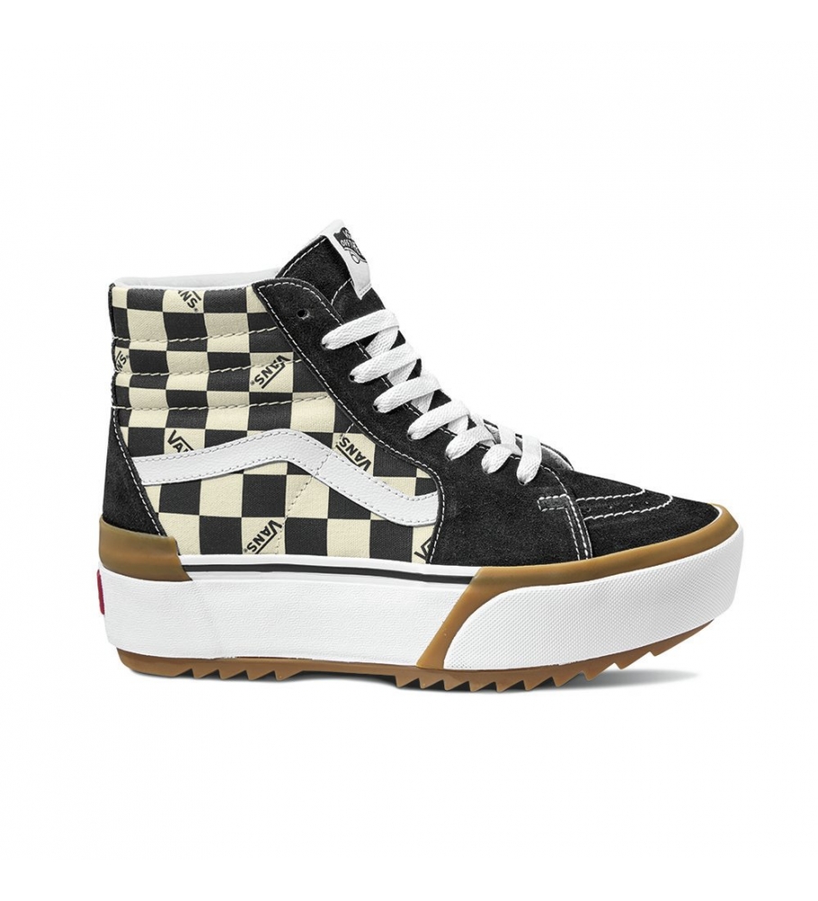 Vans Zapatillas Checkerboard Sk8-Hi Stacked Negro