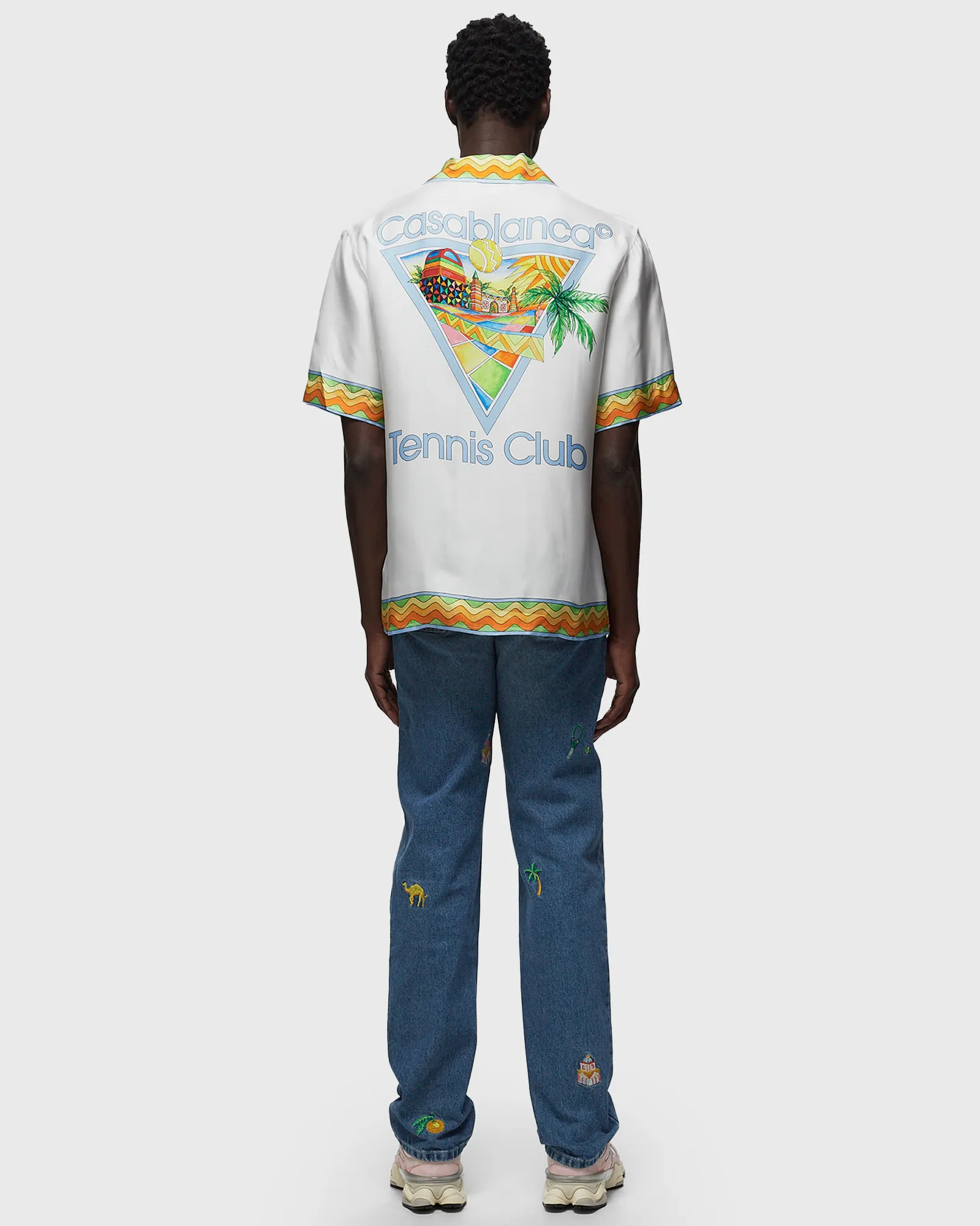 Casablanca UNISEX CUBAN COLLAR SHORT SLEEVE SHIRT