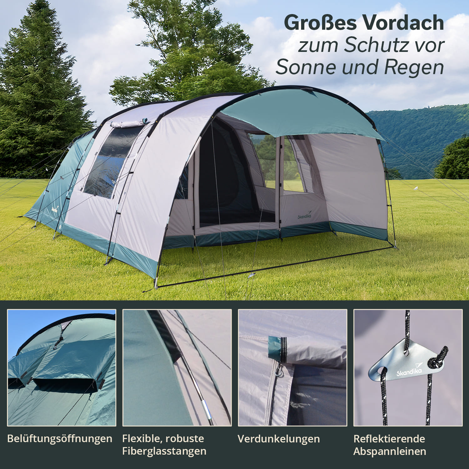 Skandika Hafslo 5 Sleeper Protect tunneltent