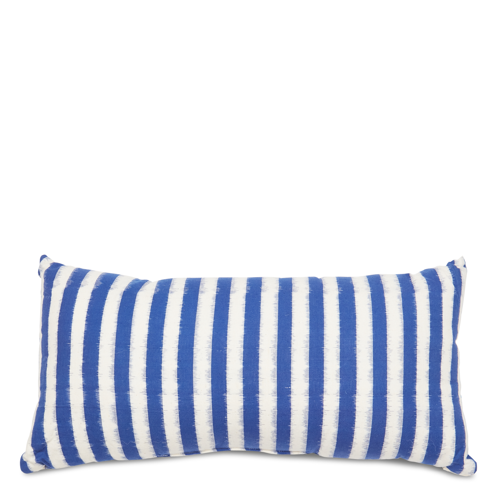 Coussin à rayures en coton | Bleu