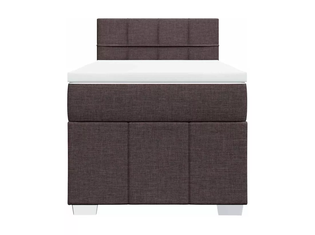 Sommier tapissier avec matelas Marron foncé 90x200 cm