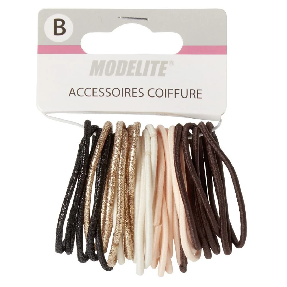 Élastique sans métal unis fins fil brillant x8