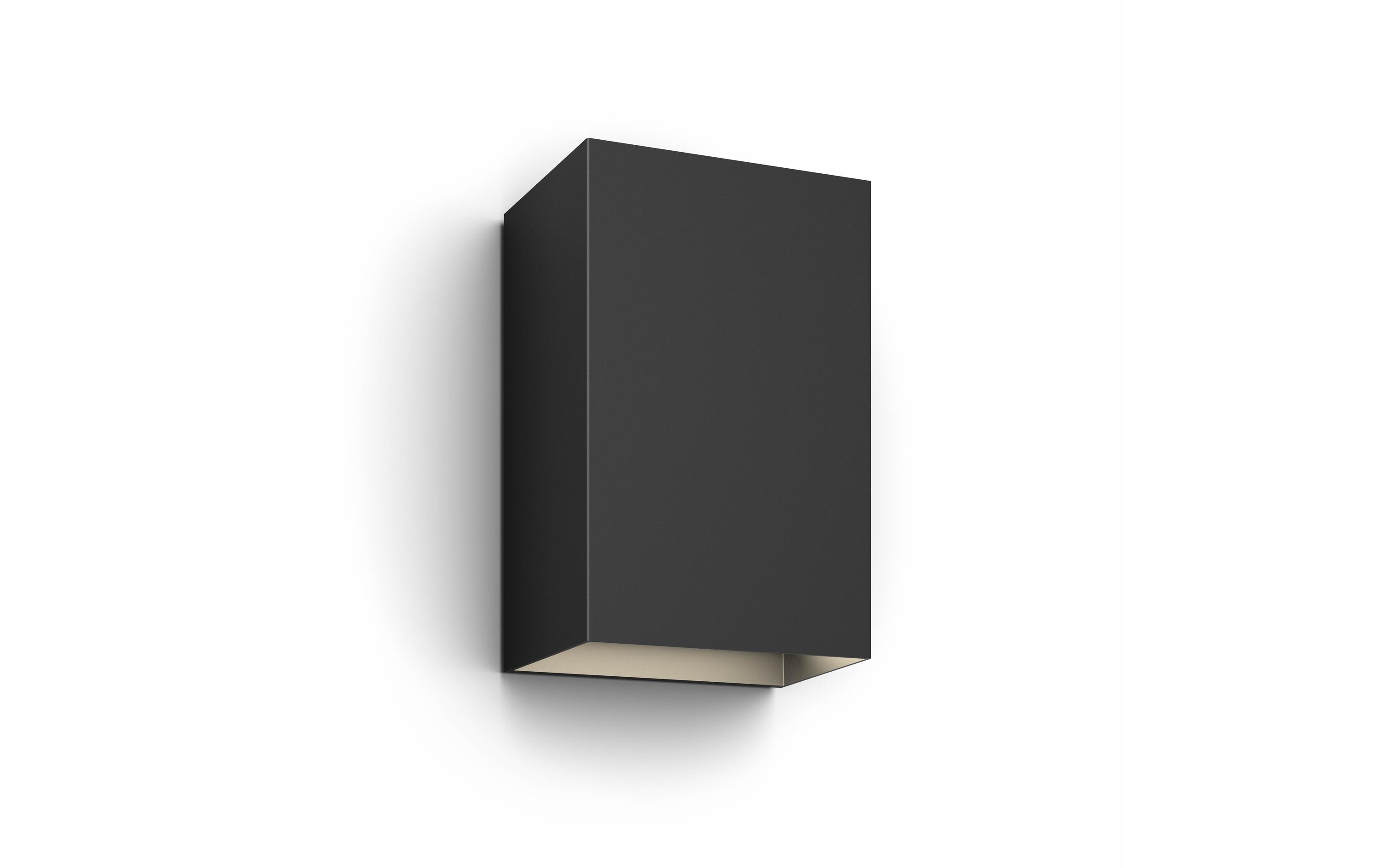 White & Color Ambiance Outdoor Resonate Wandleuchte Schwarz<br>Aussenleuchte Resonate Hue WACA, Schwarz