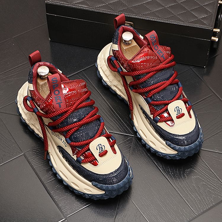 Mr Ozera - Platformsneakers met tweekleurige letters