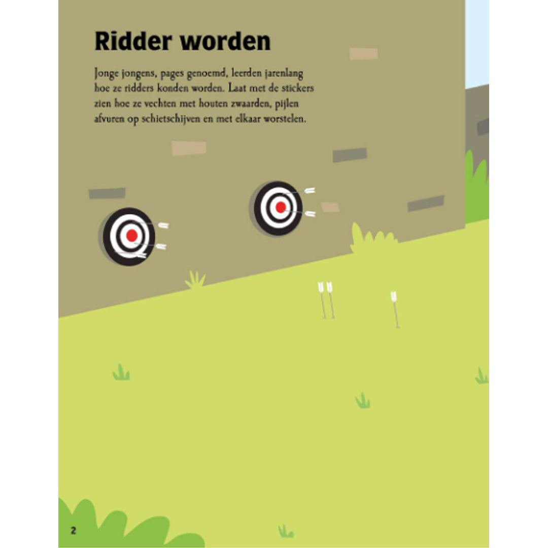 uitgeverij usborne stickerboek ridders en kastelen