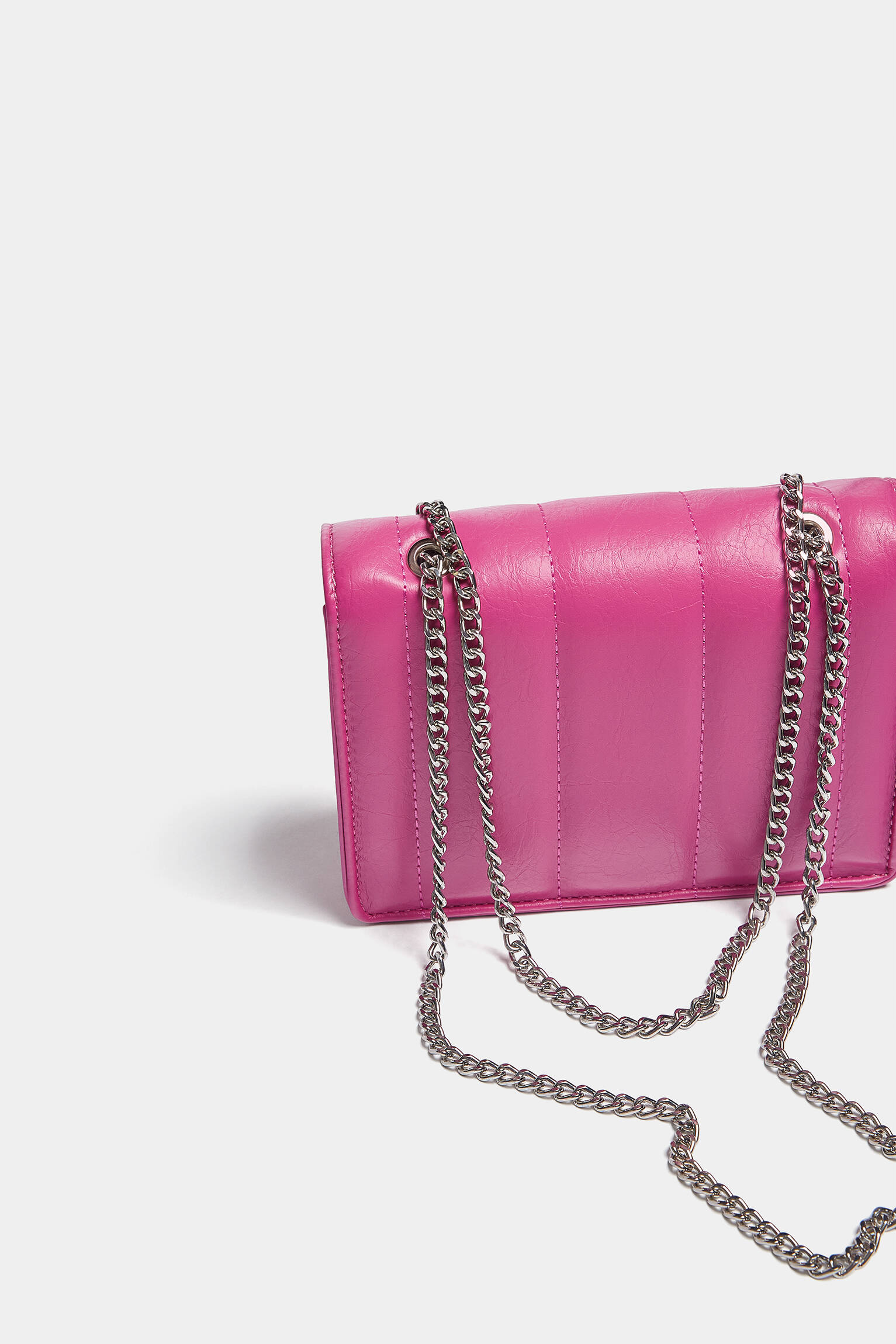 Bolsa transversal com alça dupla - fúcsia