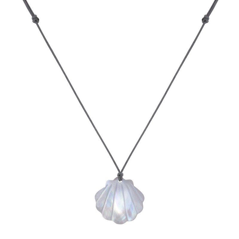 Collier Lien Coquille St Jacques en Nacre