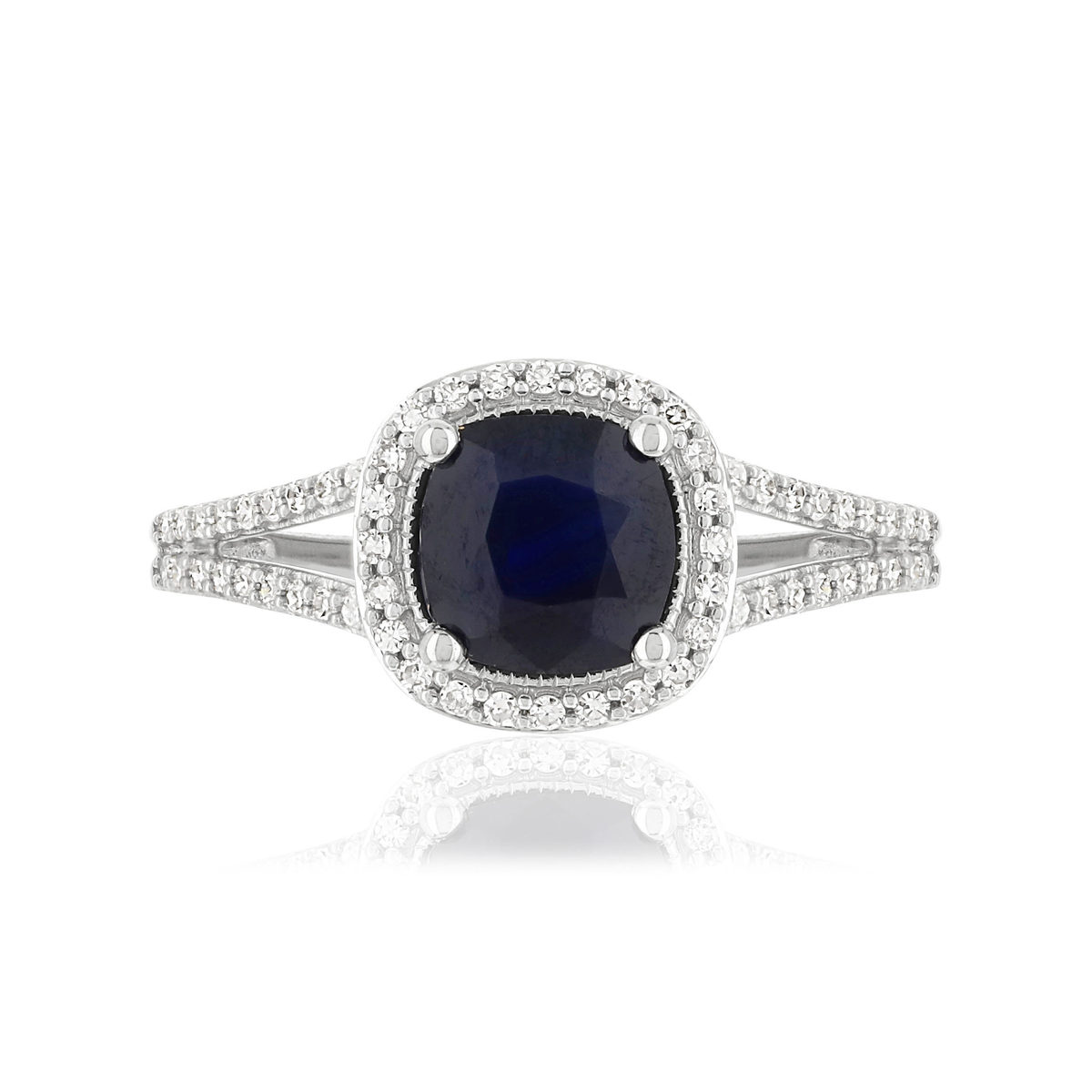Bague MATY Or 750 blanc Saphir et Diamants