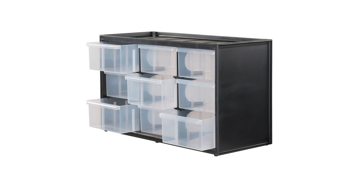 StanleyLadenkastje 9 compartimenten gereedschapsbox  (Zwart/transparant)