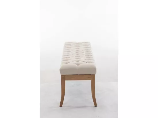 Banquette - Tissu & Bois - Crème - Ramses