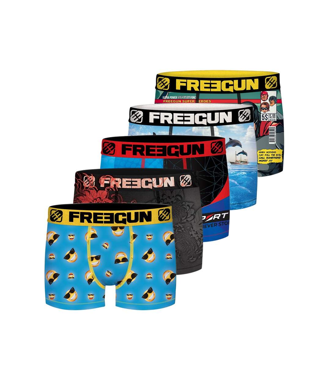 Pack Surprise Boxer Homme, Calecon Modèle Aléatoire, Confortable et Agréable (Lot de 5)
