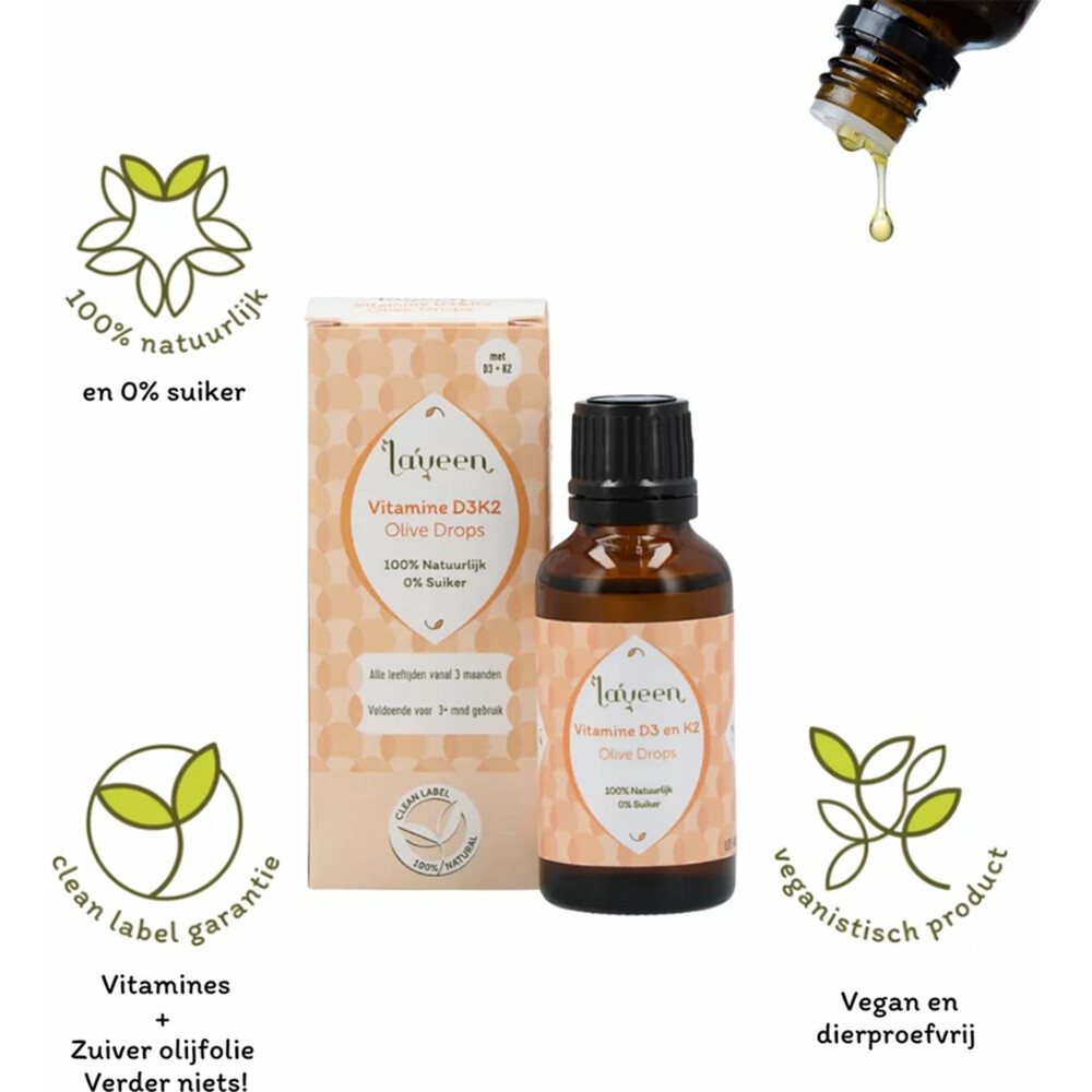 Laveen Olive Drops Vitaminen D3 & K230 ml