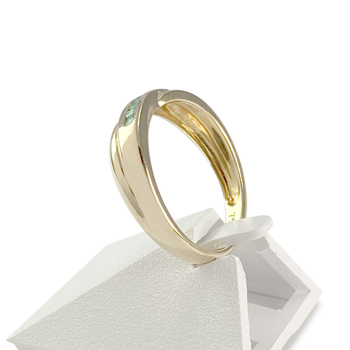 Bague d'occasion or 750 jaune émeraudes