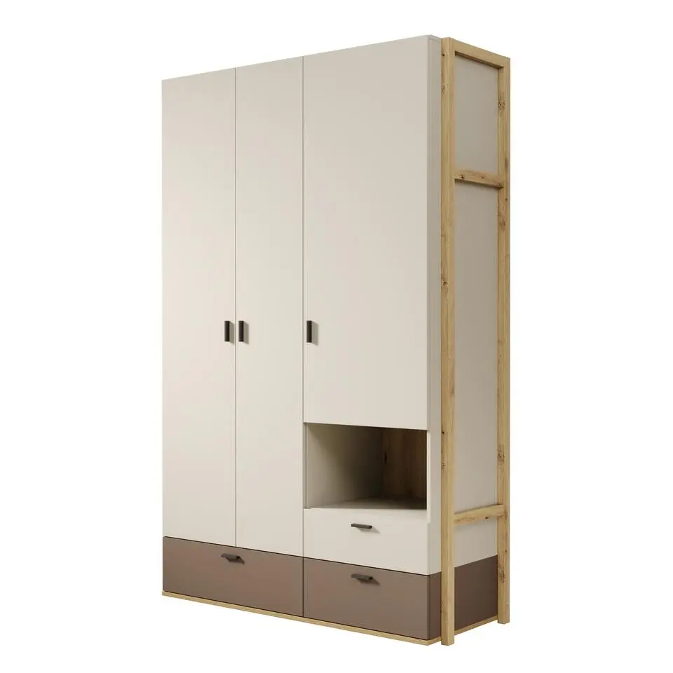 Meubella - Kinderkledingkast Livingston - Beige - 135 cm