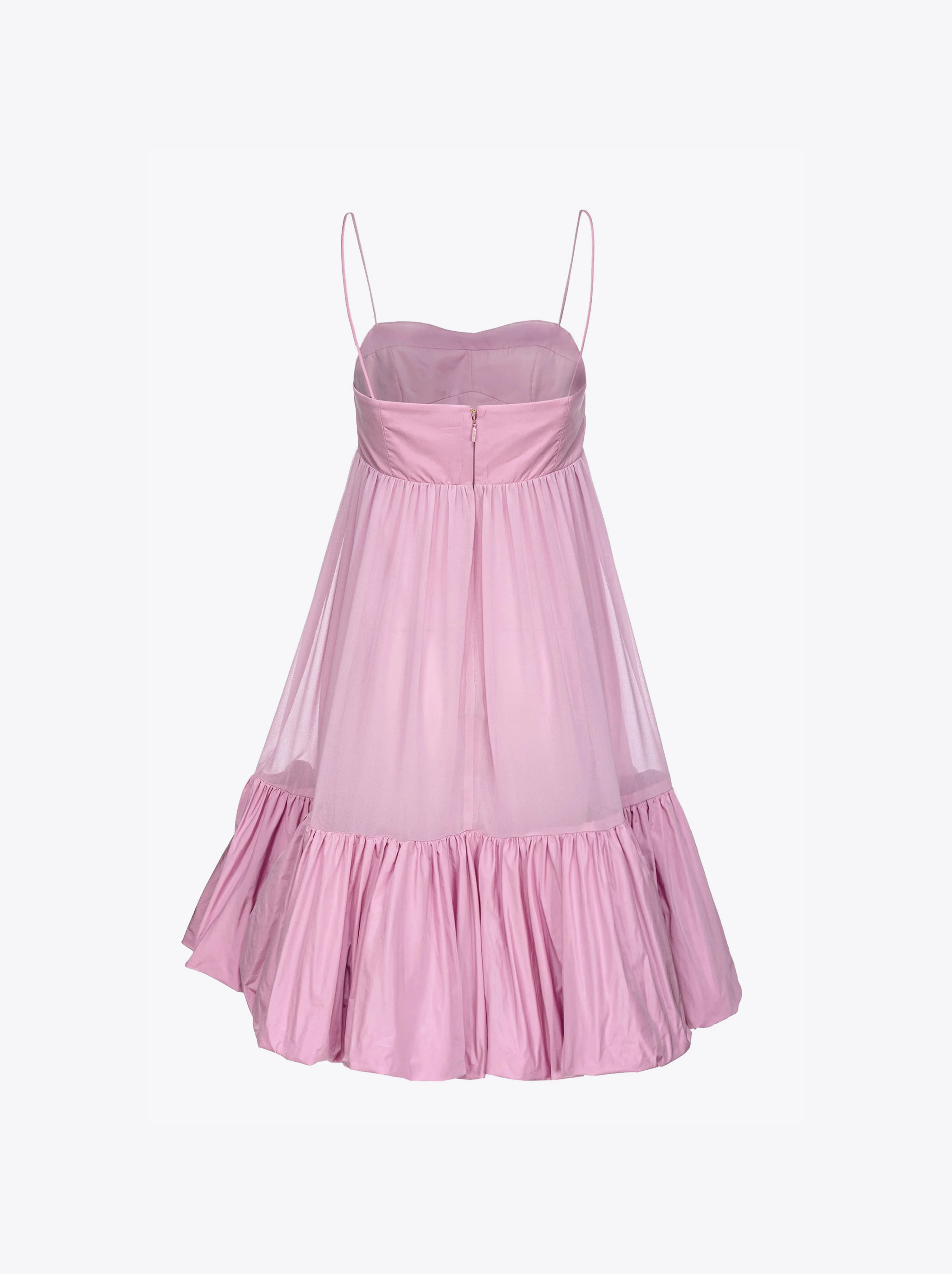 Robe volantée à fines bretelles | Rose