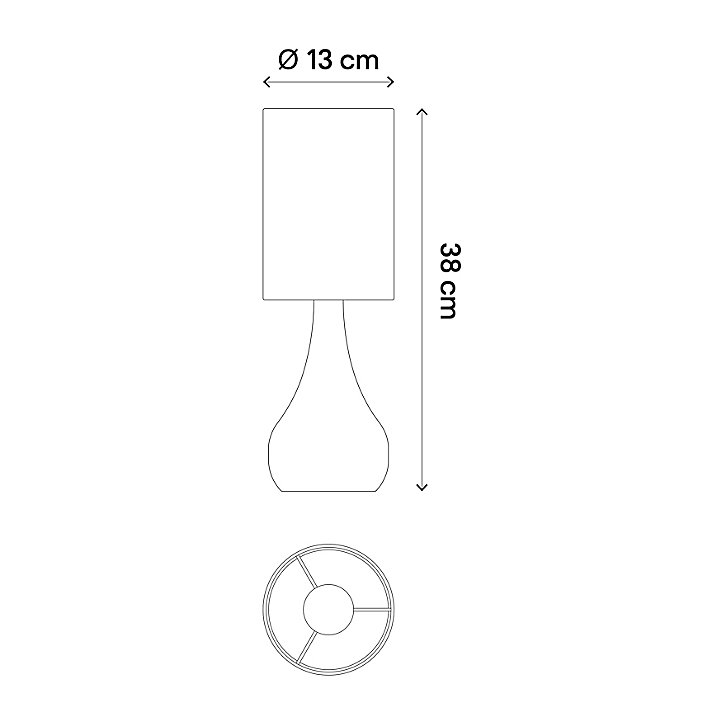 Lampe à poser Tertrez E14 IP20 gris clair