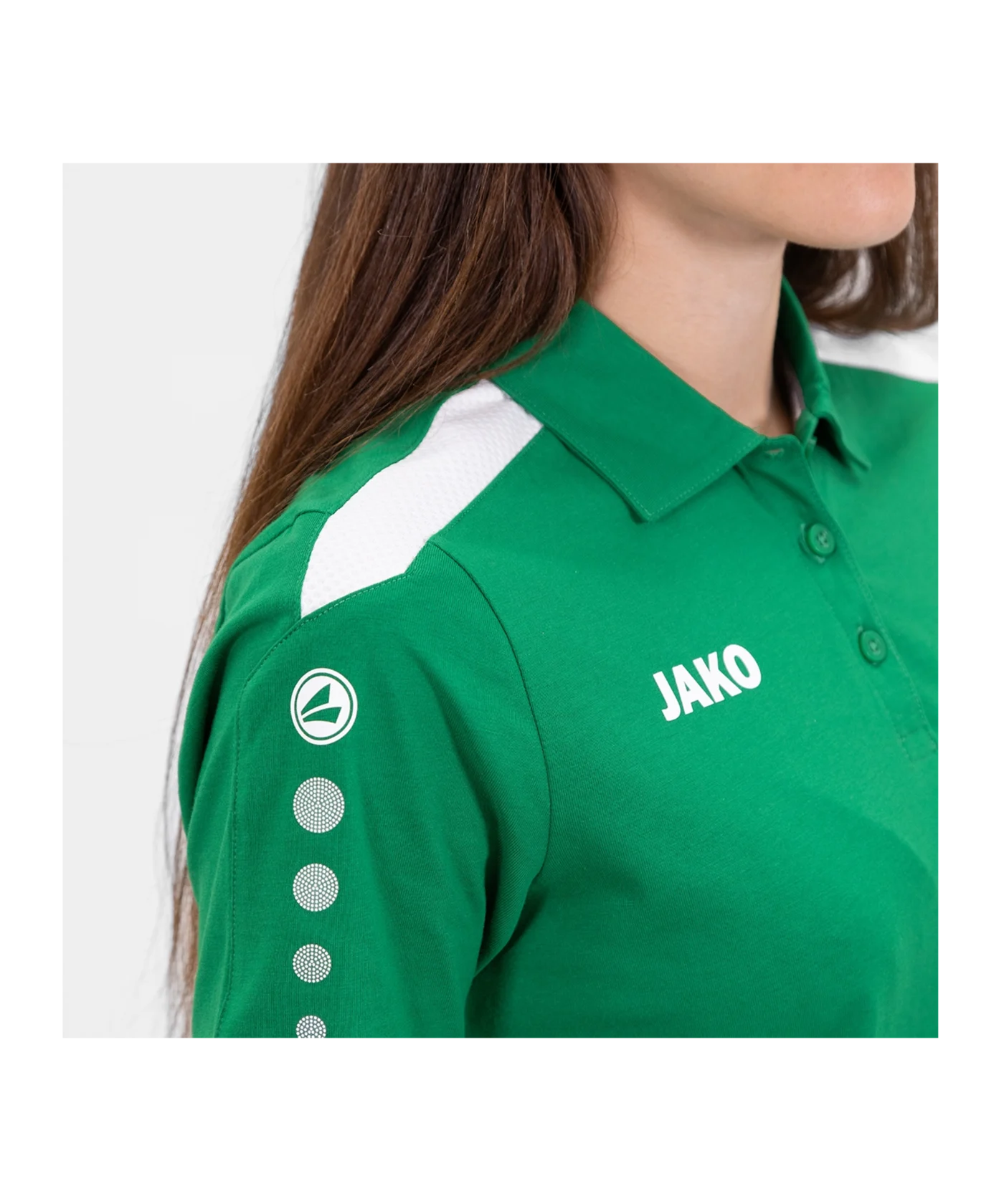 JAKO Power Poloshirt Damen Grün Weiss F200