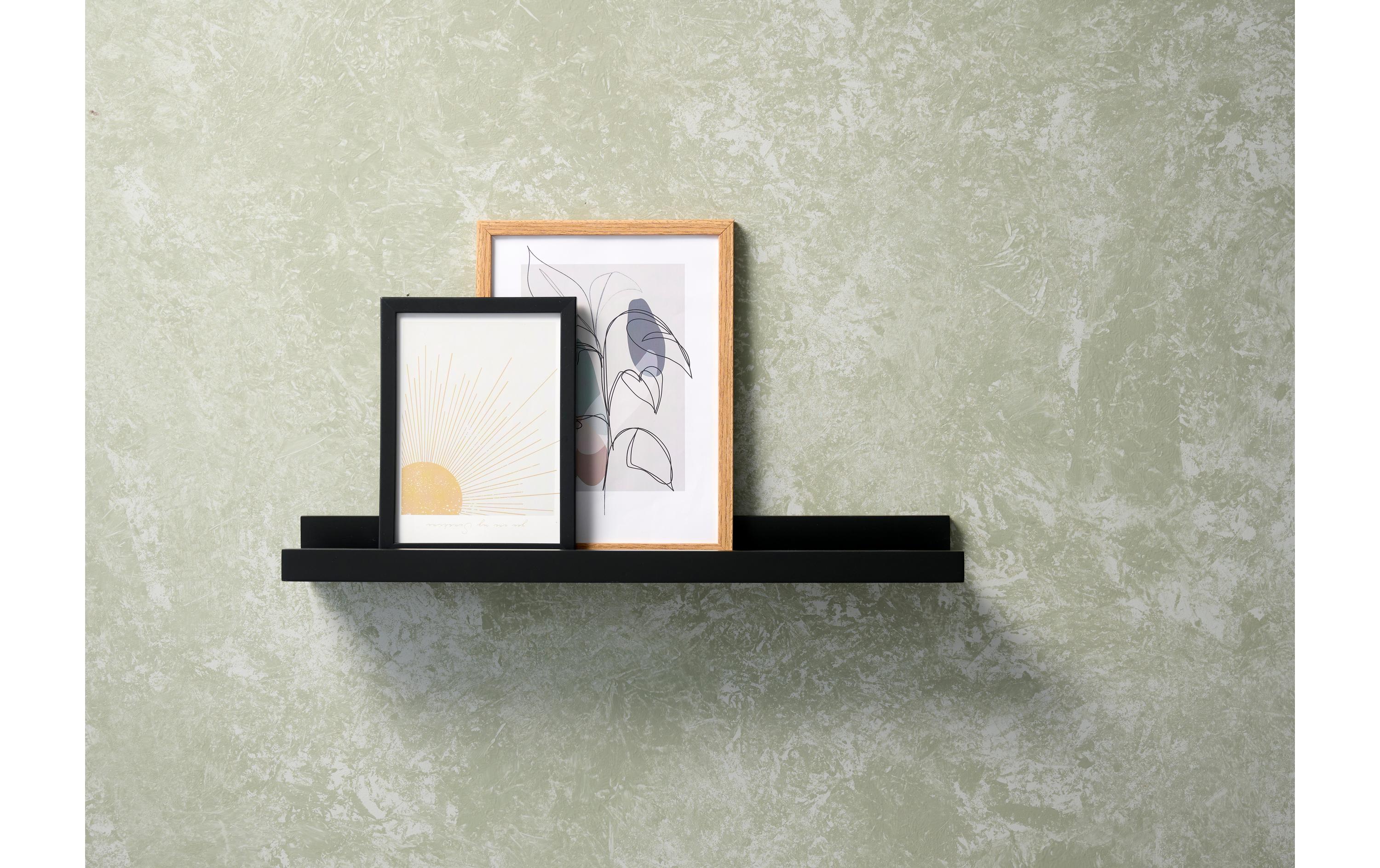 Wandregal Galerie 50 x 10 x 4.5 cm, SchwarzBilderleiste