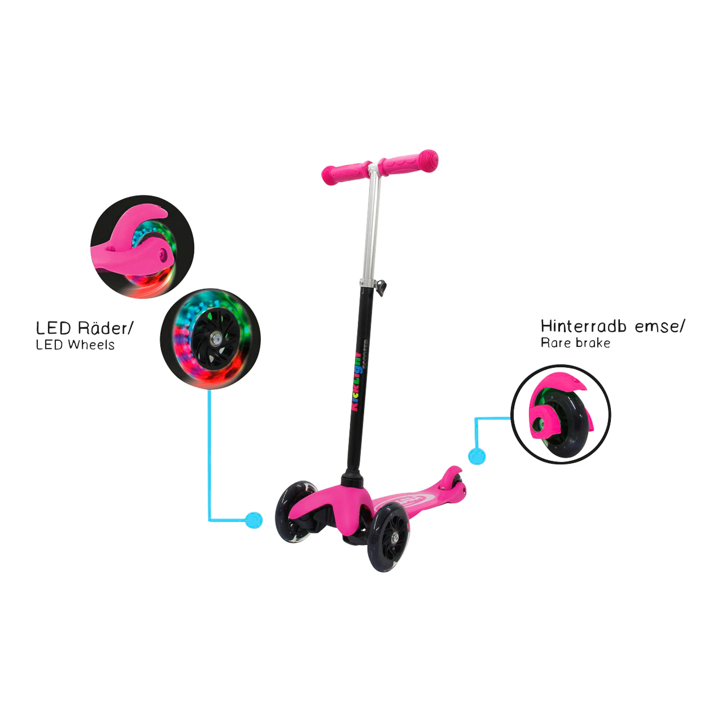Jamara Scooter KickLight pink