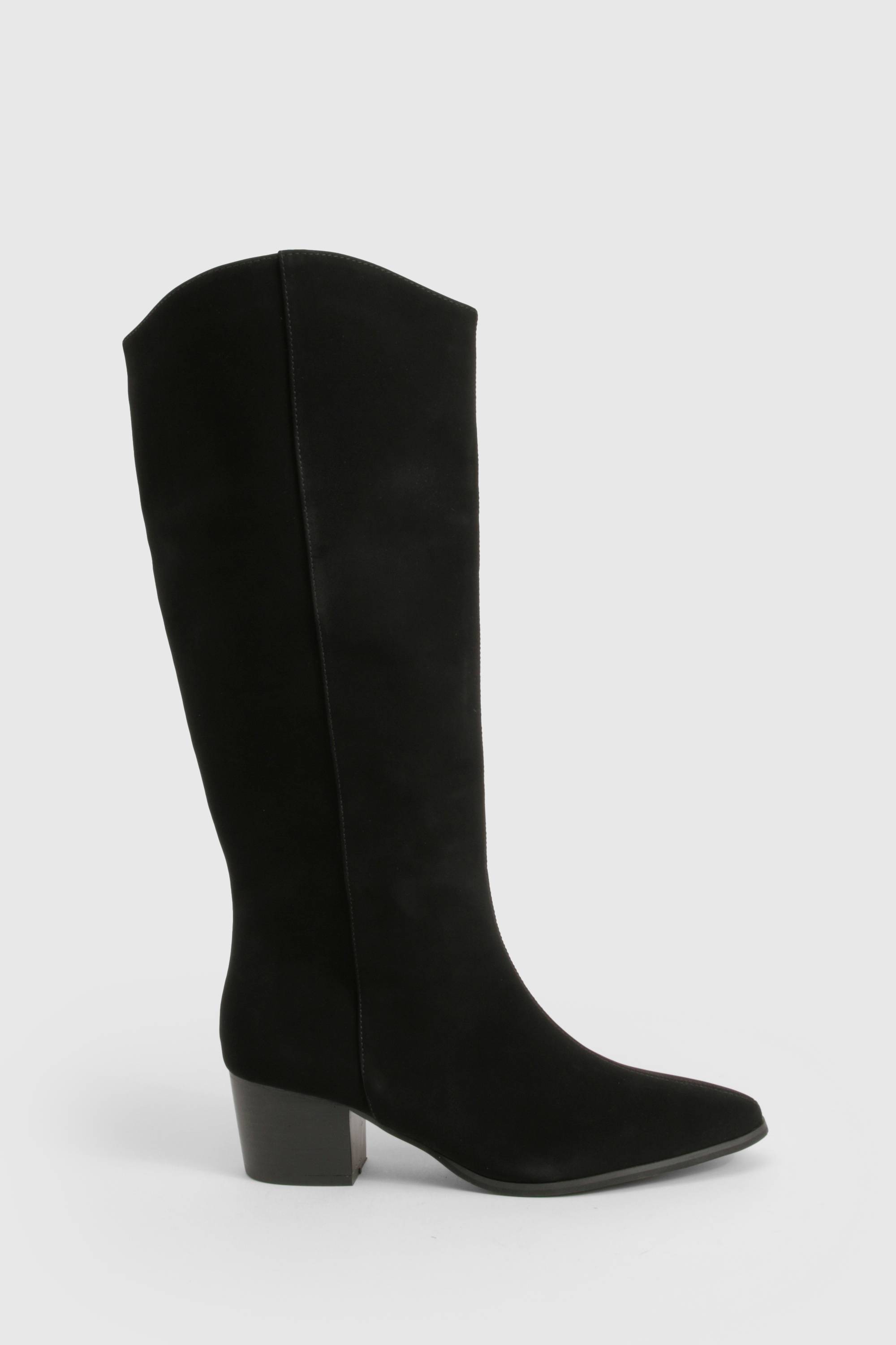 boohoo Bottes de cowboy western épurées pour la journée