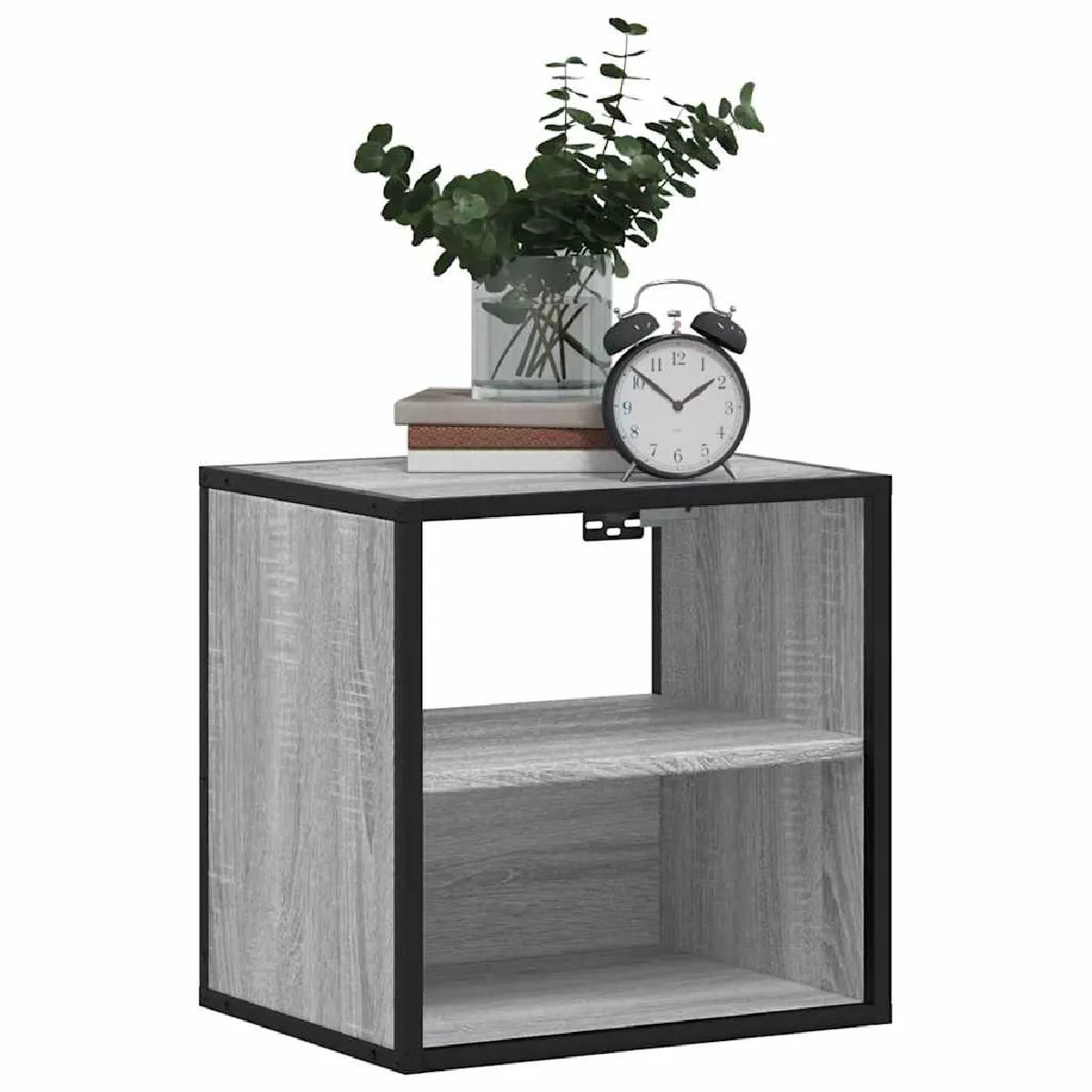 vidaXL Table de chevet murale - Sonoma gris