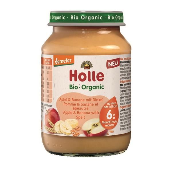 Puré De Maçã, Banana E Espelta Biológico