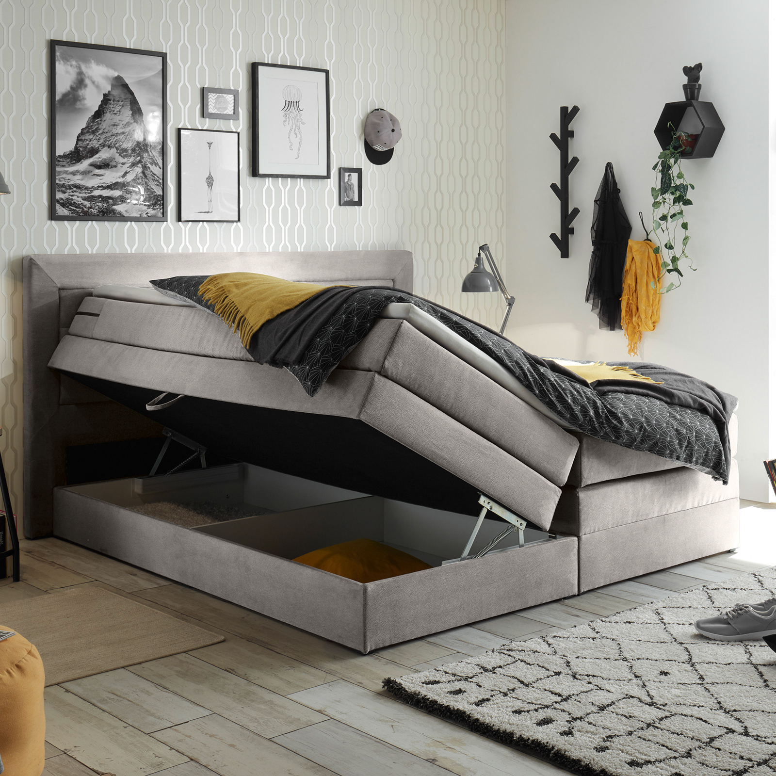 Boxspringbett - elephant - H2 - 180x200 cm