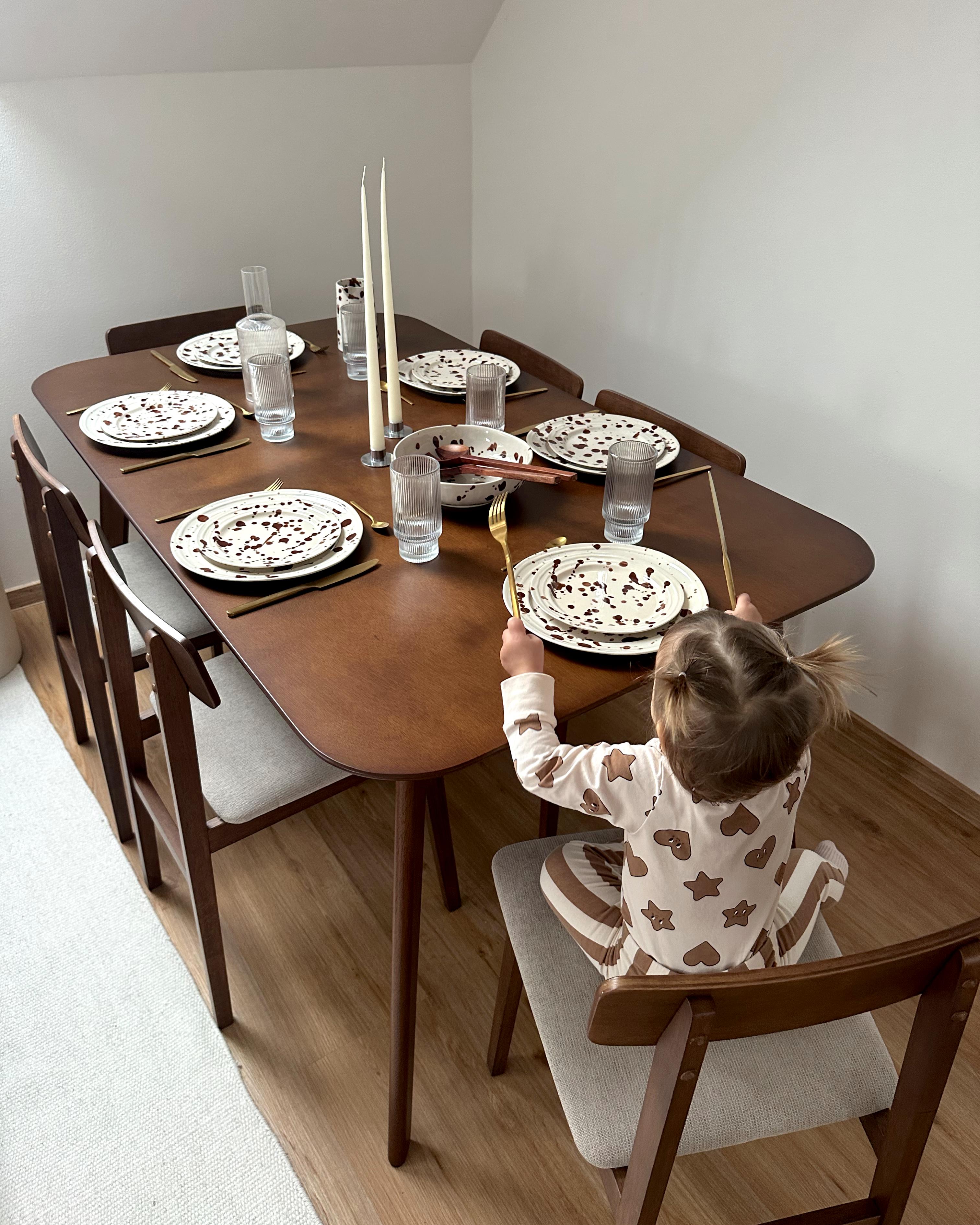 Eettafel EPHRATA Donker mahoniehout 90 cm 150 cm