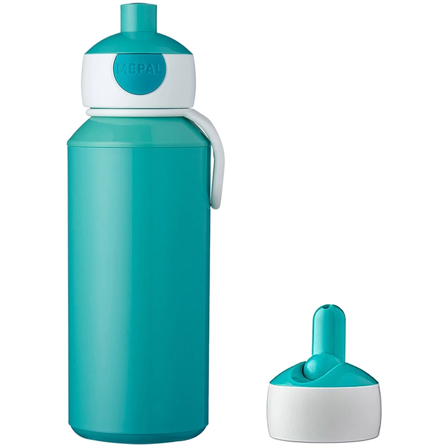Mepal Pop-Up Trinkflasche + Flip-Up Ersatzdeckel Campus 400 ml türkis