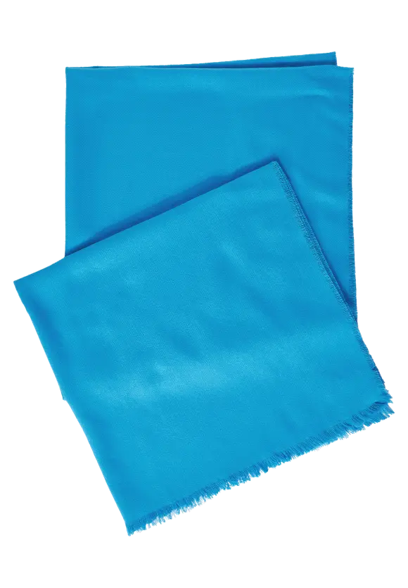 Cosy Schal mit Fransen - aquamarine blue