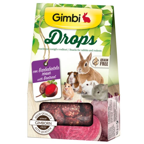 Gimbi Drops Petiscos de Beterraba para Roedores