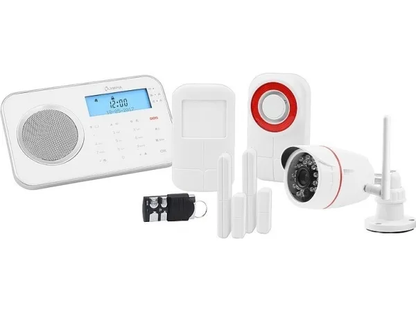 OLYMPIA ProHome 8791 - Hjemmealarmsystem - trådløs - Mobil - Wi-Fi - 2.4 Ghz, 868.5 MHz - hvid