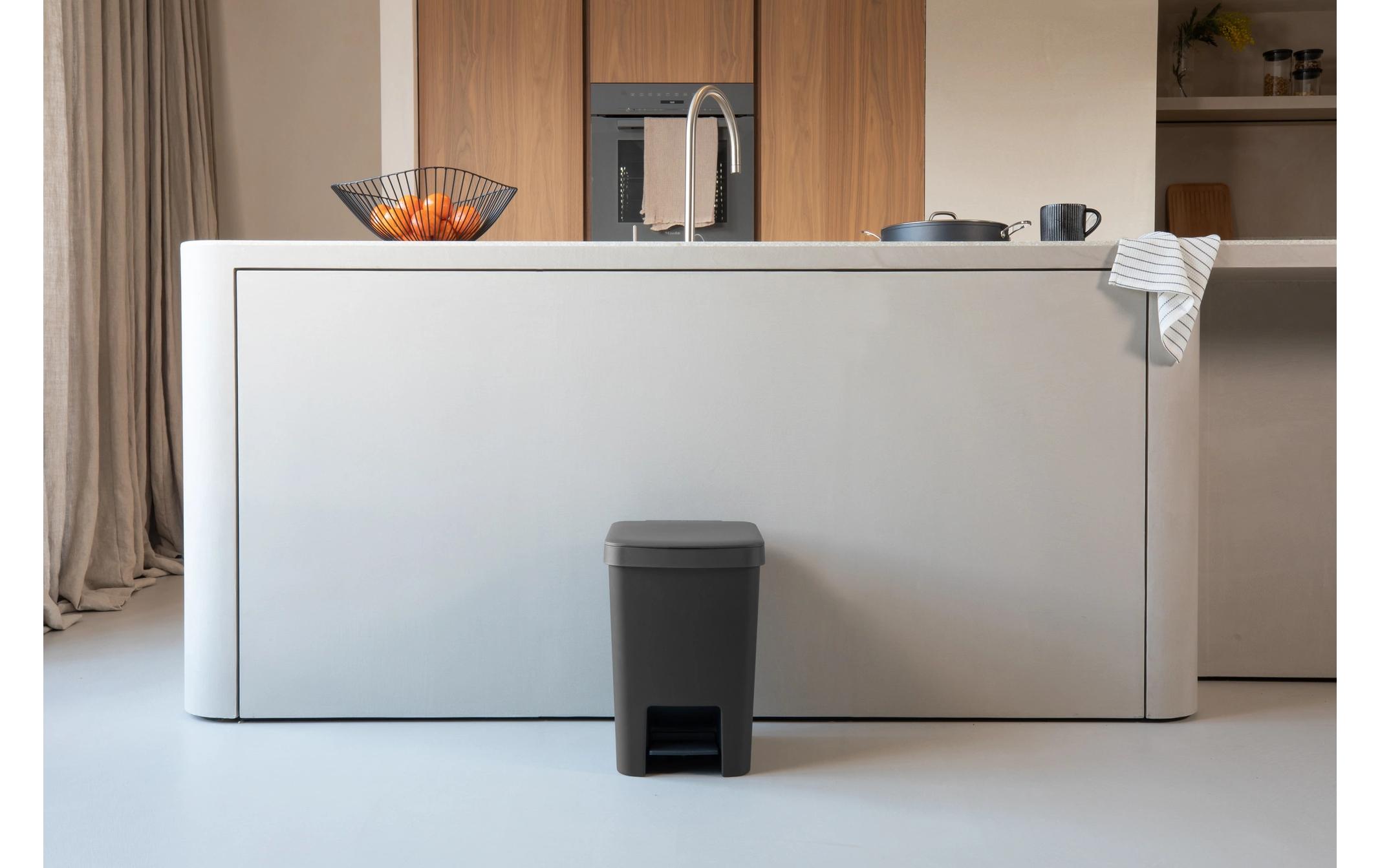 Recyclingbehälter StepUp 25 l, DunkelgrauTreteimer für Recycling Materialien