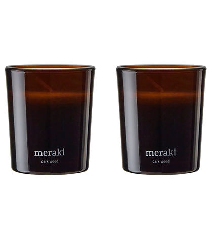 Meraki Duftlys - 2-pak -  2x60g - Dark Wood