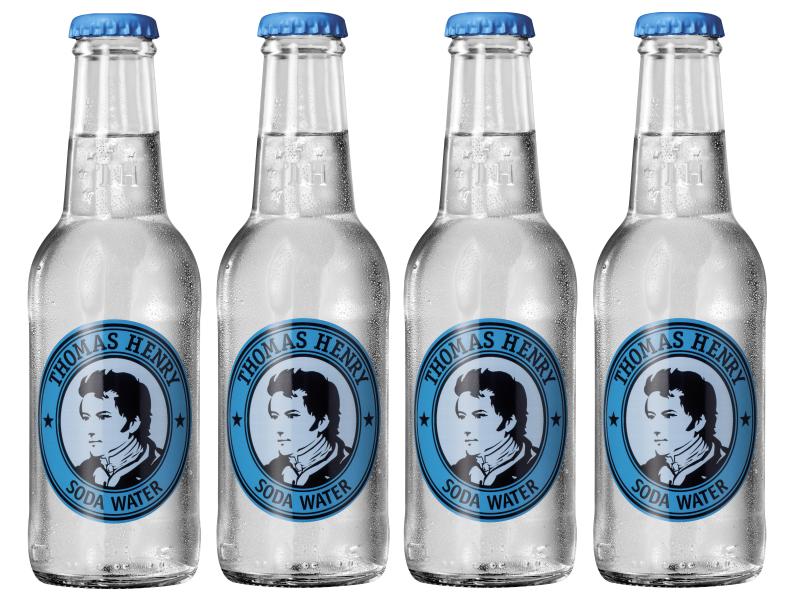 Thomas Henry Soft-Drinks Soda Water 4 x 200 ml Spritziges Erfrischungsgetränk