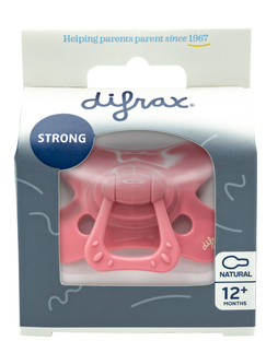 Difrax Fopspeen Natural 12  Maanden Uni Raspberry 1ST