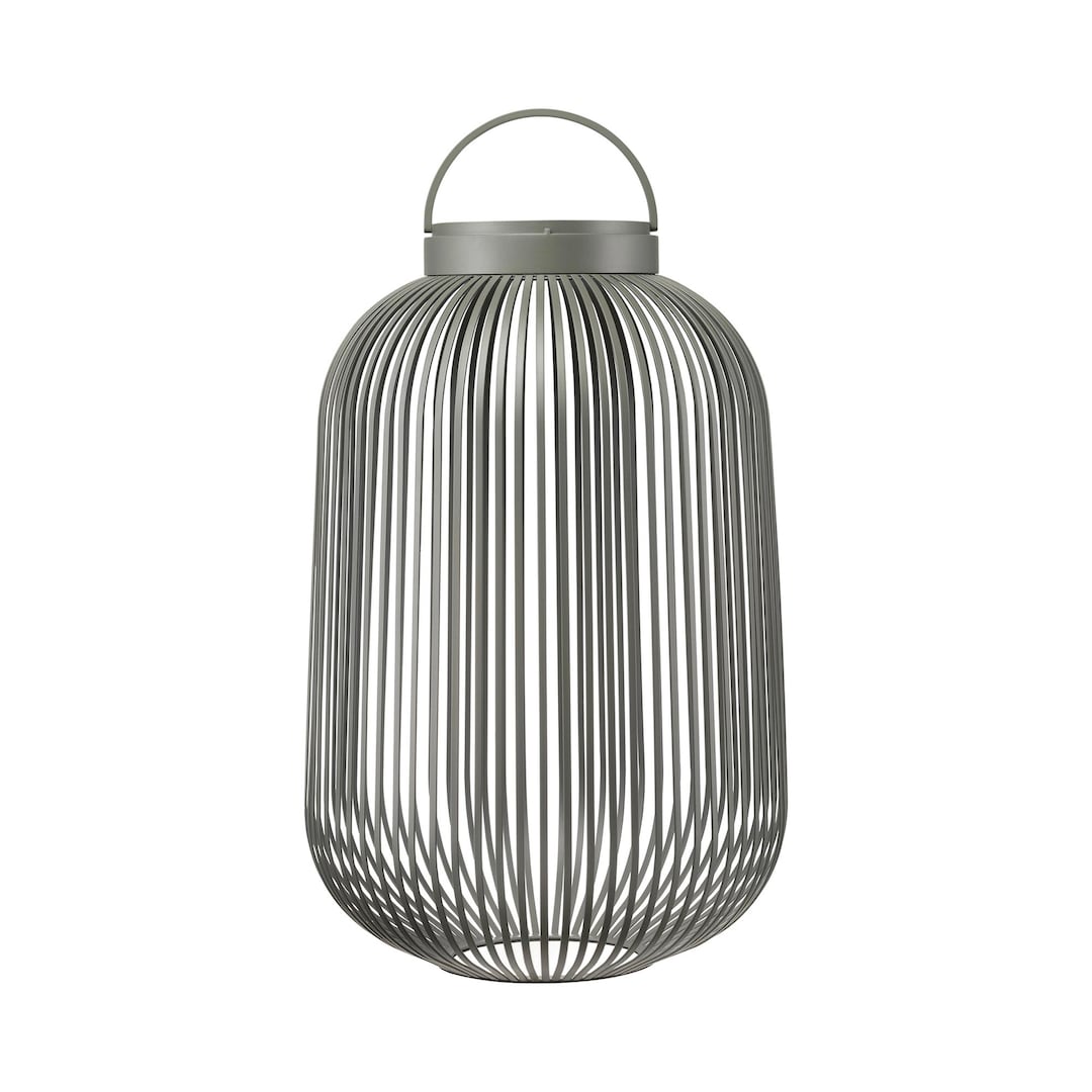 blomus Akku LED Tischlampe Laterne LITO 49 cm granity grey