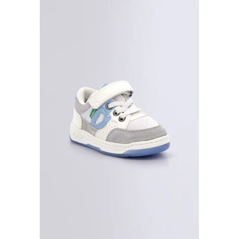 KIKOUAK BLANC BLEU BASKETS BASSES Synthétique Mixte